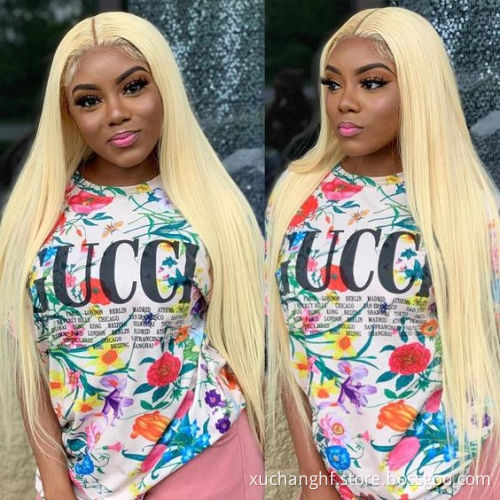 Top Quality 12A Grade 613 Blonde HD Lace Frontal Wigs Raw Virgin Hair Blonde Swiss Thin HD Lace Frontal Wigs
